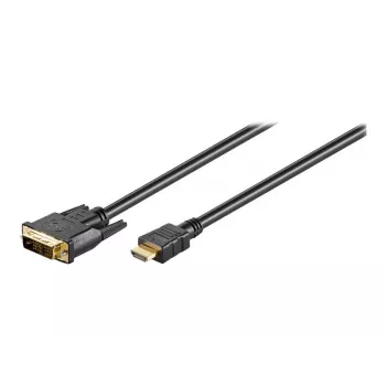 Wentronic Goobay HDMI™ / DVI-D kábel, čierna, 3 m - 19-pól. HDMI™ konektor samec>DVI-D (18+1) konektor samec (51581)