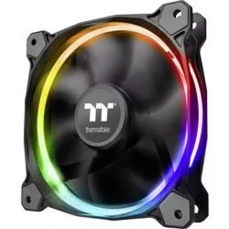 Thermaltake Riing 12 LED RGB Sync Edition CL-F071-PL12SW-A 120 mm ventilátor do skrine, 3 ks, do 1500 ot./min, čierny