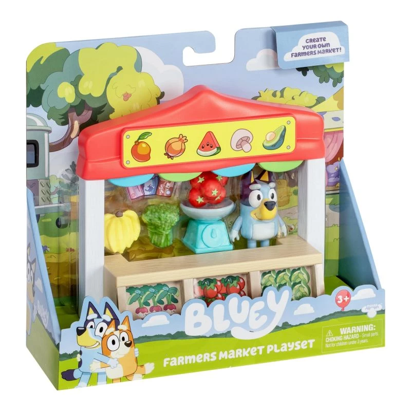 Sada hračiek figúrok TMTOYS Mini Bluey potravinový obchod BLU17555 – sada mini figúrok pre zábavu
