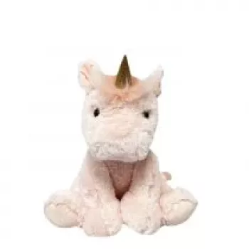 Plüschová hračka TULILO maskot Lily jednorožec 30 cm — mäkká plyšová hračka, sediaci dizajn