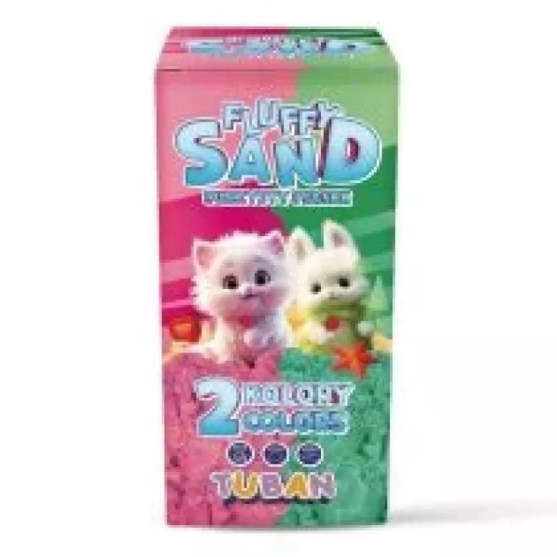 Sada Fluffy Sand 2x70g ružová/zelená TUBAN