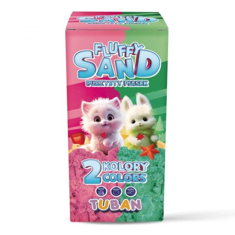Sada Fluffy Sand 2x70g ružová/zelená TUBAN
