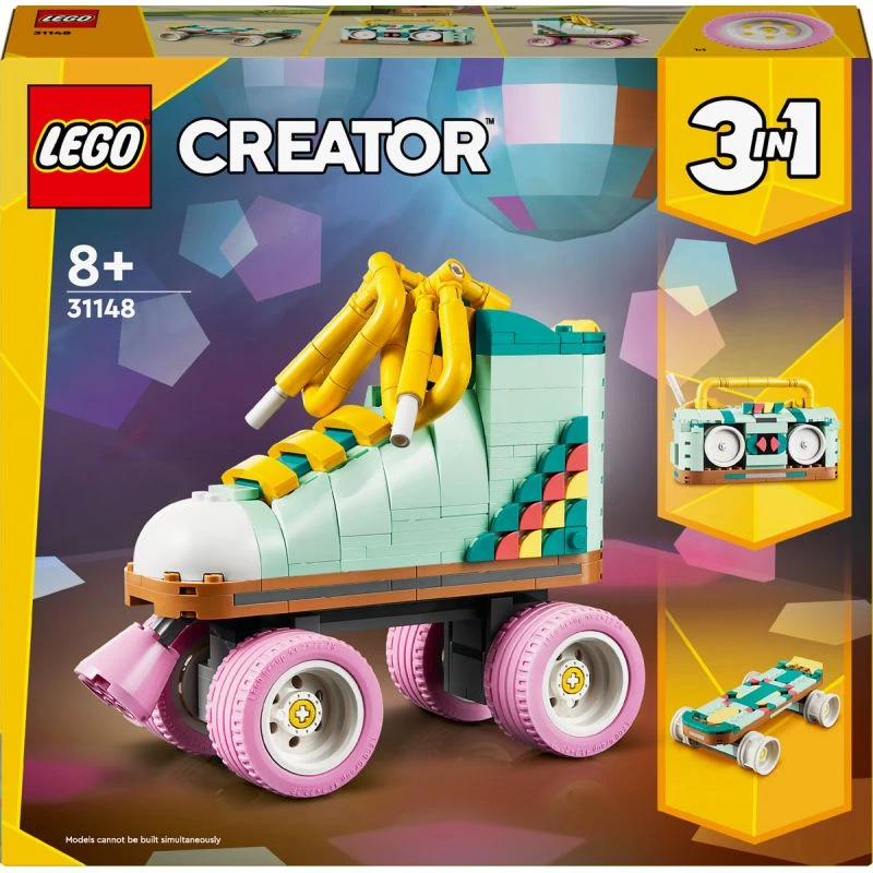 LEGO Creator stavebné retro kolieskové korčule set 31148 2-in-1 model, 342 dielov, 140×160×70 mm