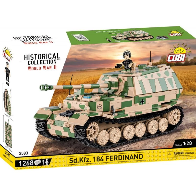 Cobi Historical Collection WWII SD. vozidlo. Ferdinand tank, viacfarebné