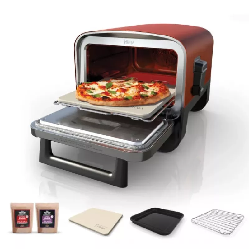 Ninja Woodfire OO101EU elektrická vonkajšia rúra, pec na pizzu a udiareň, 2400 W