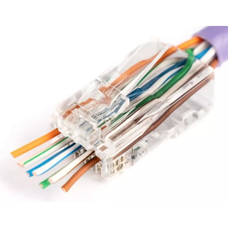 RJ45 káblový konektor Digitus X-ML-6U-EZ transparentný konektor 100 kusov