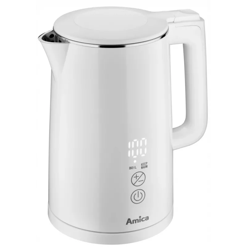 Elektrická rýchlovarná kanvica AMICA 1,5 L 2200 W strieborná