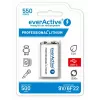 Nabíjateľná batéria everActive 6F22/9V Li-ion 550 mAh s USB TYPE C
