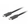 Kábel USB-C na C LANBERG CA-CMCM-32CU-0018-BK USB 3.2 Gen 2, 1,8 m, čierny, 100 W PD, 4K video