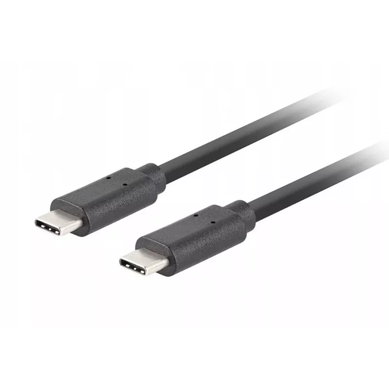 Kábel USB-C na C LANBERG CA-CMCM-32CU-0018-BK USB 3.2 Gen 2, 1,8 m, čierny, 100 W PD, 4K video
