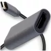 IBOX USB-C na HDMI adaptérový kábel, model IACFAK, USB-C (konektor samec) na HDMI (konektor samica), 4K 60 Hz, rovný konektor, strieborný