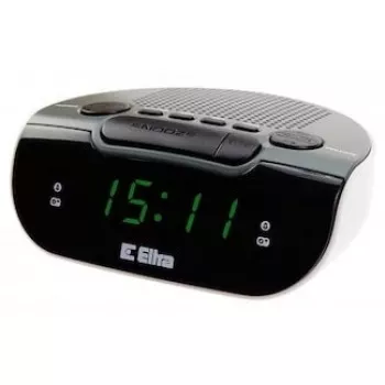 Rádiobudík s LED alarmom, Eltra, 127x53x98 mm, sivá/biela