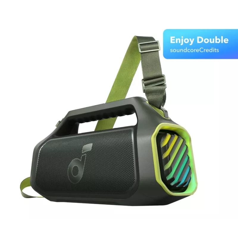 Boom 2 Plus | Výkonný outdoorový basový Bluetooth reproduktor dobrodružná zelená