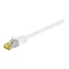 Wentronic Goobay Cat.7 kábel patch kábel, S/FTP (PiMF), biely, 0,25 m - LSZH bez halogénov, meď, RJ45 konektor samec (91089)