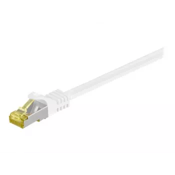 Wentronic Goobay Cat.7 kábel patch kábel, S/FTP (PiMF), biely, 0,25 m - LSZH bez halogénov, meď, RJ45 konektor samec (91089)