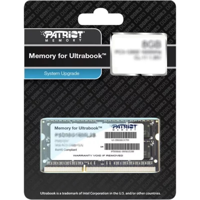Patriot Signature Ultrabook PSD38G1600L2S 8 GB DDR3 SO-DIMM pamäť RAM, 1600 MHz (PC3-12800), CL11