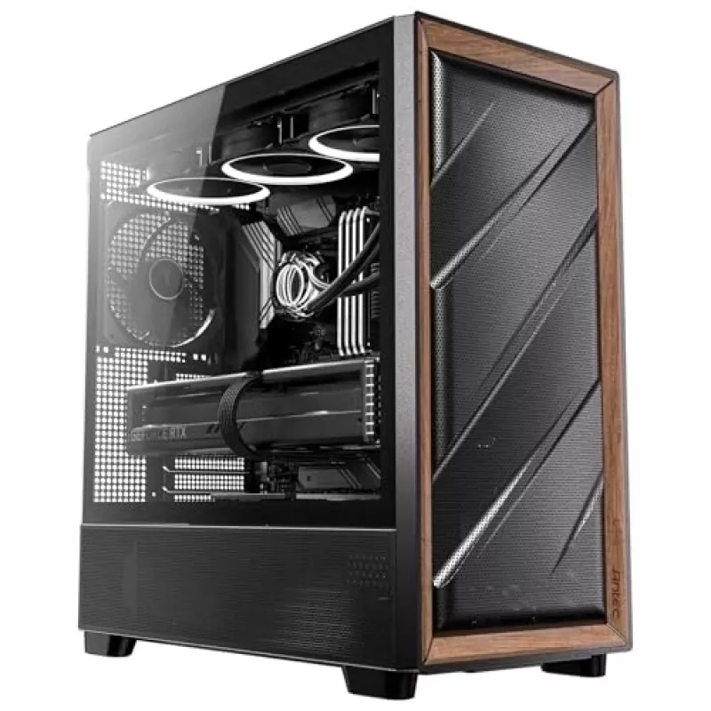Antec 0-761345-10133-2 počítačová skriňa Midi Tower čierna drevo