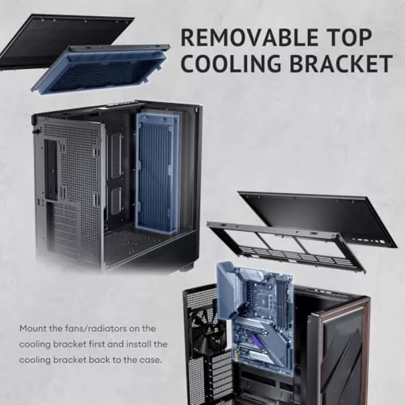 Antec 0-761345-10133-2 počítačová skriňa Midi Tower čierna drevo