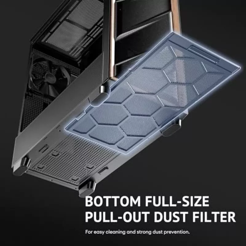 Antec 0-761345-10133-2 počítačová skriňa Midi Tower čierna drevo