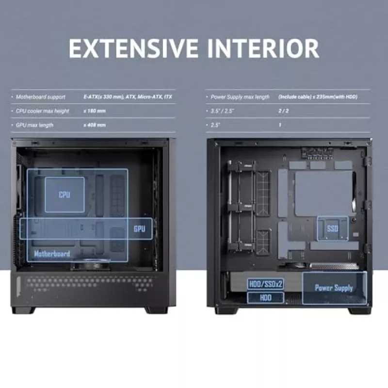Antec 0-761345-10133-2 počítačová skriňa Midi Tower čierna drevo