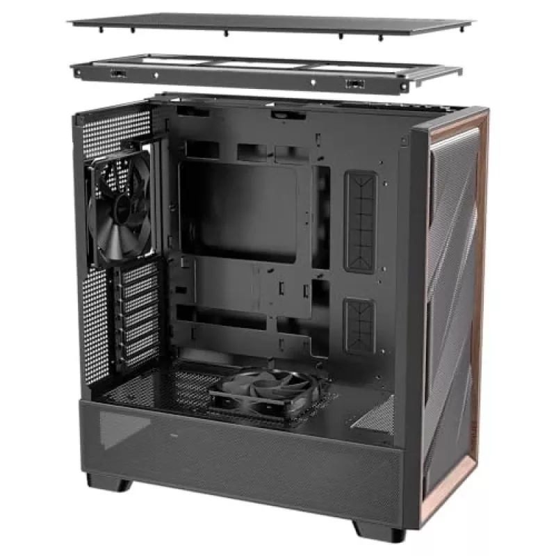 Antec 0-761345-10133-2 počítačová skriňa Midi Tower čierna drevo