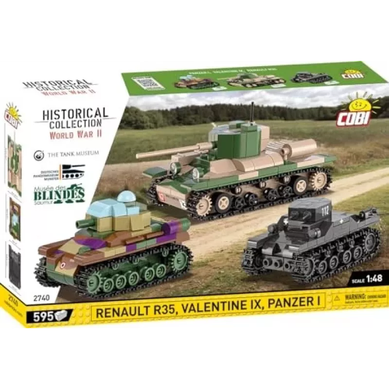 Stavebnica COBI Renault R35 Valentine IX Panzer I 595 dielov