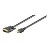 Goobay | DVI-D/HDMI kábel, pozlátený | 51580 | DVI-D konektor samec Single-Link (18+1 Pin) | HDMI konektor samec (Type-A) | HDMI na DVI-D | 2 m