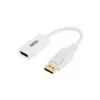 UNITEK Y-6332 adaptér DisplayPort na HDMI 4K, M/F, 0,2 m, biely