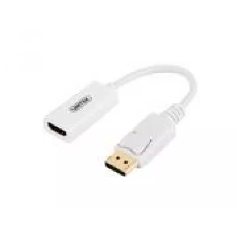 UNITEK Y-6332 adaptér DisplayPort na HDMI 4K, M/F, 0,2 m, biely