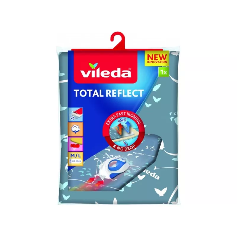 Potah na žehliacu dosku VILEDA Total Reflect modrý sivý biely pre žehliace dosky 1300 x 450 mm