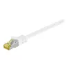 Wentronic Goobay Cat.7 kábel patch kábel, S/FTP (PiMF), biely, 0,5 m - LSZH bez halogénov, meď, RJ45 konektor samec (91090)