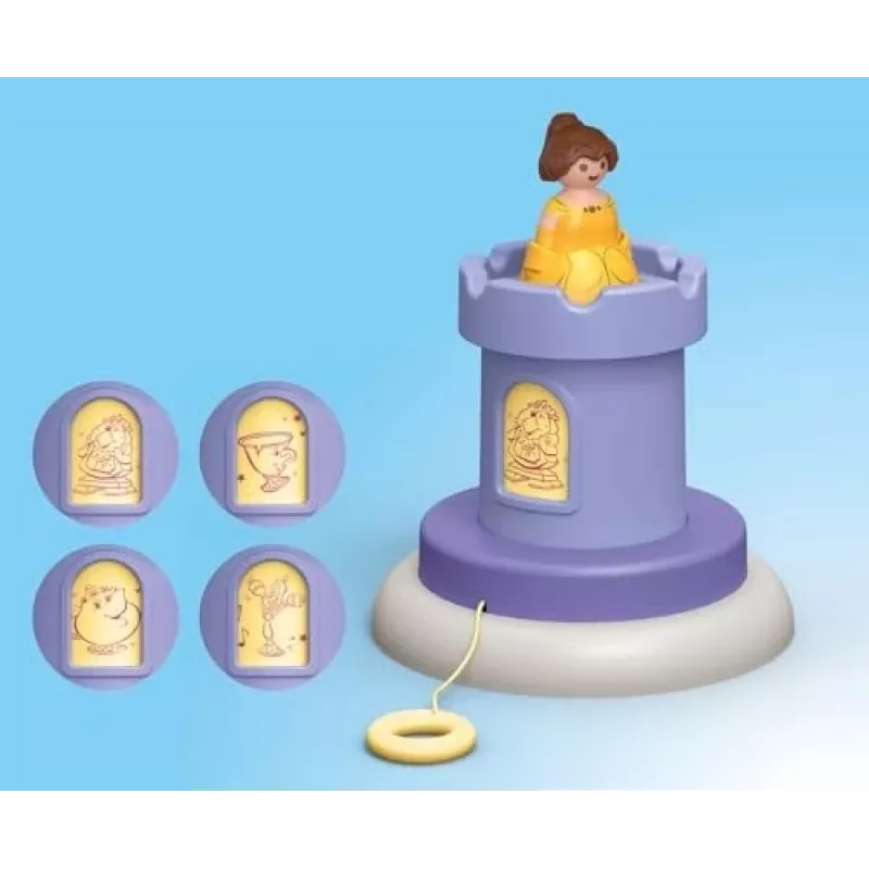 PLAYMOBIL JUNIOR & Disney: Belles hracia veža so zvukom | hracia sada pre deti 1-3