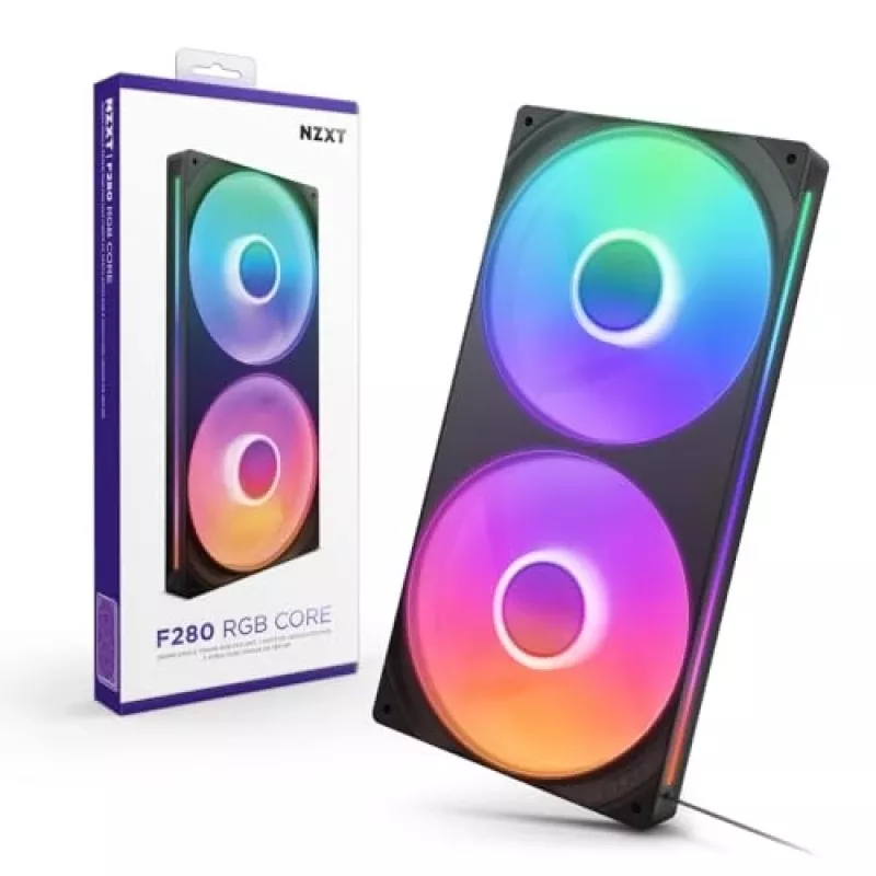 NZXT F280 RGB Core 140mm ARGB PWM 2-balík čierna