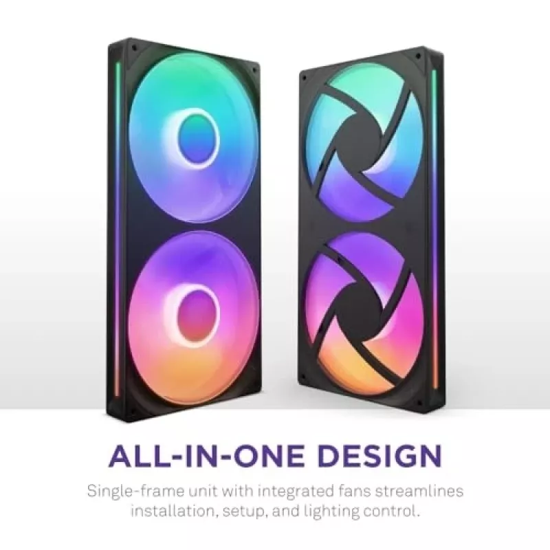 NZXT F280 RGB Core 140mm ARGB PWM 2-balík čierna