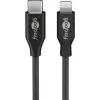 Goobay USB-C™ nabíjací a synchronizačný kábel, 1 m, čierny - MFi kábel pre Apple iPhone/iPad čierny (39445)