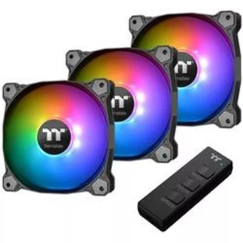 Thermaltake Pure 12 ARGB 120 mm skriňový ventilátor balenie 3 ks čierny