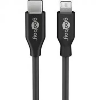 Goobay 39447 USB-C na Lightning nabíjací a synchronizačný kábel, MFi, 2 m, čierny