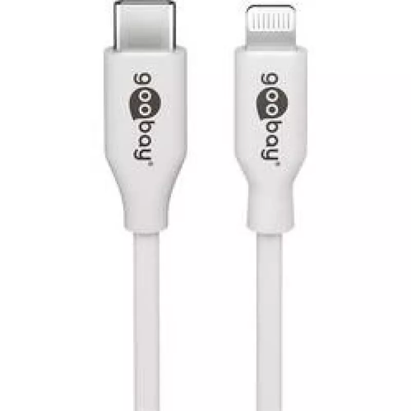 Goobay | Lightning - USB-C USB nabíjací a synchronizačný kábel | USB-C na Lightning Apple Lightning samec (8-pin) | USB-C samec