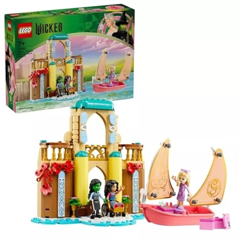 LEGO stavebnica 75681 s minifigúrkami Wicked, Glinda, Elphaba, Nessarose a Shiz University