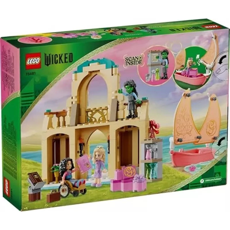 LEGO stavebnica 75681 s minifigúrkami Wicked, Glinda, Elphaba, Nessarose a Shiz University