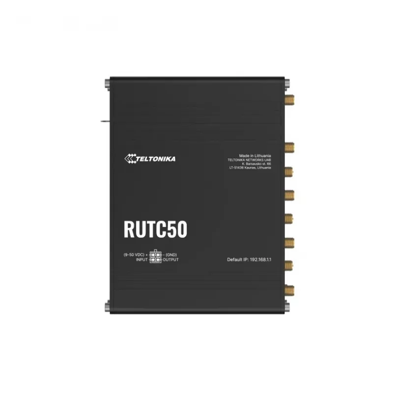Teltonika RUTC50 Bezdrôtový router Gigabit Ethernet Dual-Band (2,4 GHz / 5 GHz) 5G čierny