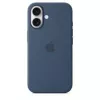 Apple MYY23ZM/A silikónové puzdro s MagSafe pre iPhone 16, modré (Denim)