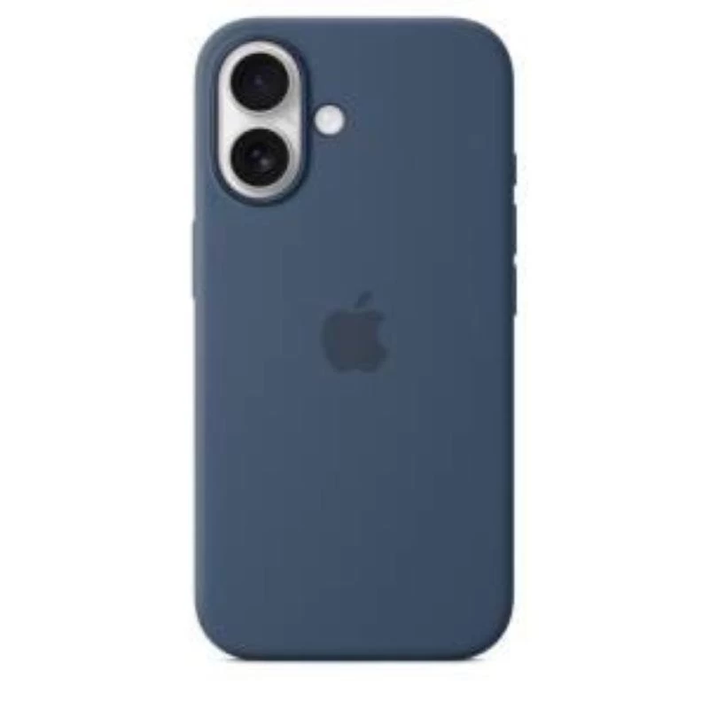 Apple MYY23ZM/A silikónové puzdro s MagSafe pre iPhone 16, modré (Denim)