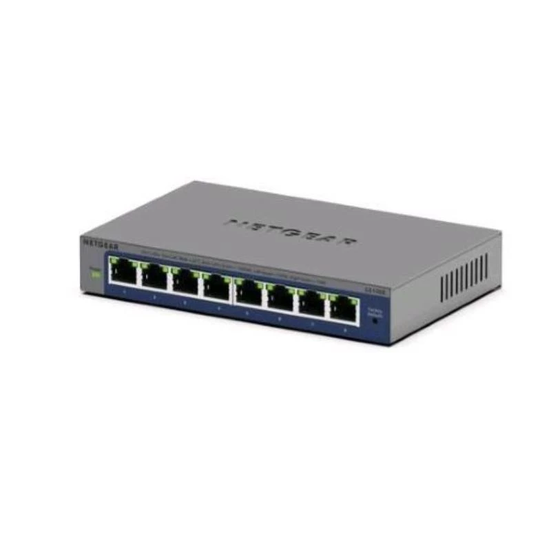 NETGEAR GS108Ev4 neupravovateľný L2/L3 Gigabit Ethernet (10/100/1000) sivý