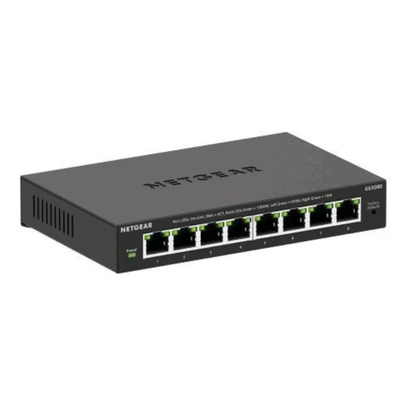 NETGEAR GS308E Managed L2/L3 Gigabit Ethernet (10/100/1000) čierny