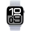 APPLE Watch Series 10 GPS 46 mm strieborné hliníkové puzdro s Blue Cloud Sport Loop