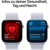 APPLE Watch Series 10 GPS 46 mm strieborné hliníkové puzdro s Blue Cloud Sport Loop