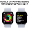 APPLE Watch Series 10 GPS 46 mm strieborné hliníkové puzdro s Blue Cloud Sport Loop