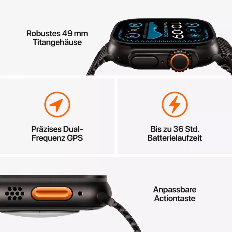 Apple Watch Ultra 2 GPS + Cellular 49mm prírodné titánové puzdro s Tan Alpine remienkom – Medium (MX4F3FD/A)