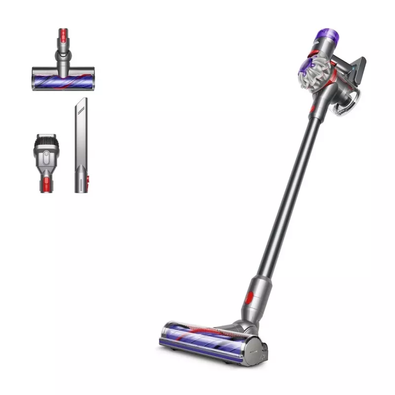 Dyson V8 Advanced 2-in-1 akumulátorový vysávač, bez vrecka, nikel, strieborná